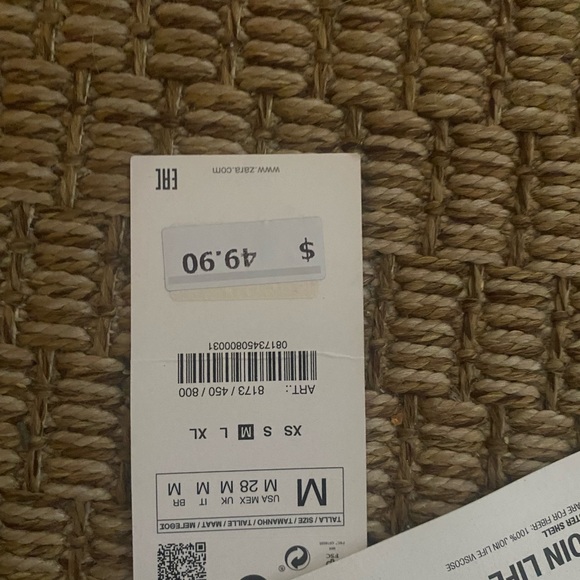 ZARA - black cross tie crop top - size M-NWT - Picture 4 of 4